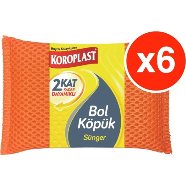Koroplast Bol Köpük Sünger x 6 Adet ürün görseli 1