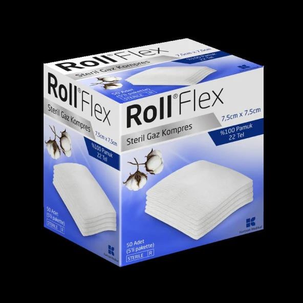 Roll Flex Gaz Kompres 7,5cm x 7,5cm 50li - Resim 2