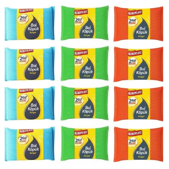 Koroplast Bol Köpük Sünger x 12 Adet ürün görseli 1