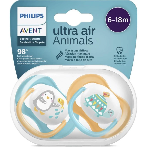 Philips Avent Ultra Air Animals Emzik 68 Ay Erkek SCF080/07 ürün görseli 1