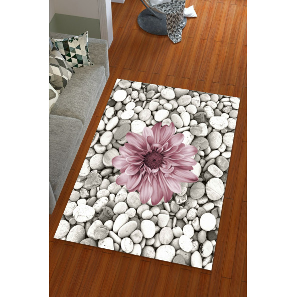 Lastikli Modern Desenli Hali Örtüsü - Resim 2