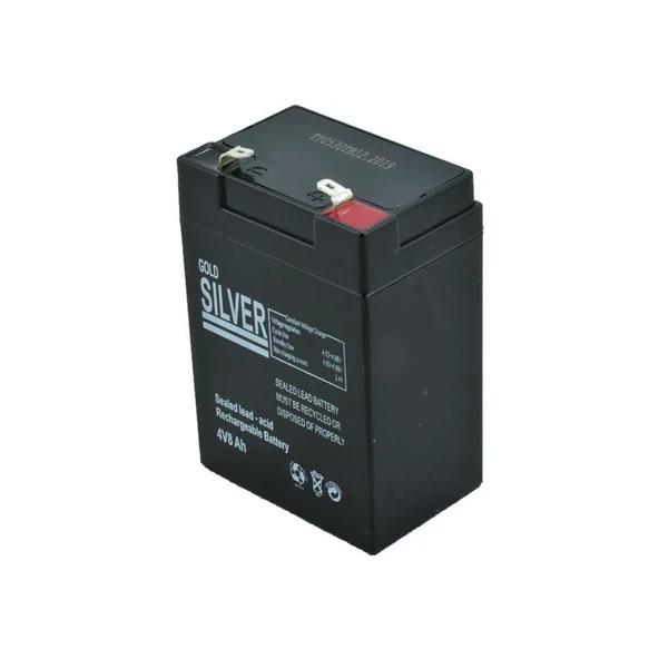 Gs2621 Fenere Uyumlu Akü 4V 8Ah Akü-Goldsilver Gs2621 El Feneri Aküsü Işıldak Akü 4V8ah ürün görseli 1