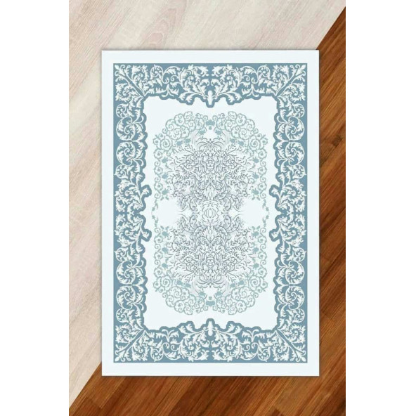 Modern Desenli Lastikli Halı Örtüsü ürün görseli 1