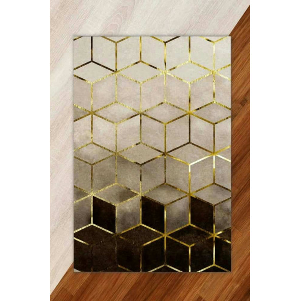 İpek Lastikli Modern Halı Örtüsü ürün görseli 1