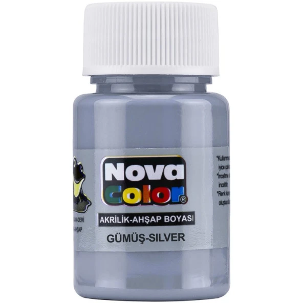 Nova Color Akrilik Boya 30 Cc Gümüş - 2 adet ürün görseli 1