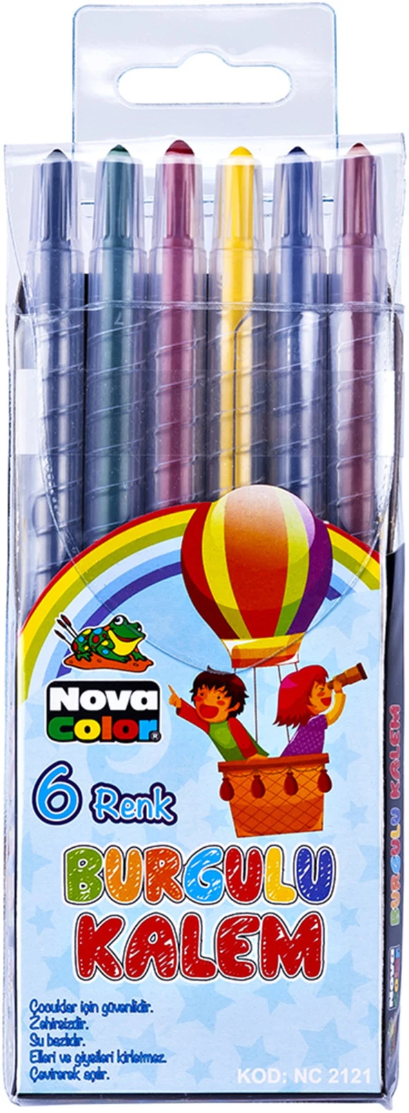 Nova Color Burgulu Boya Kalemi 6 lı ürün görseli 1