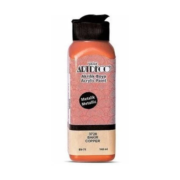 Artdeco Metalik Akrilik Boya 140 Ml Bakır ürün görseli 1