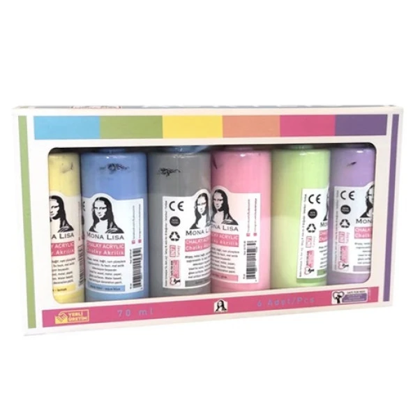 Mona Lisa Chalky Akrilik Boya 70 Ml 6Lı ürün görseli 1