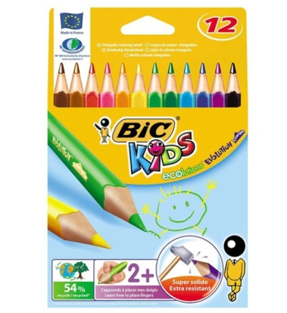 Bic Kids Kuru Boya Jumbo 12Li ürün görseli 1