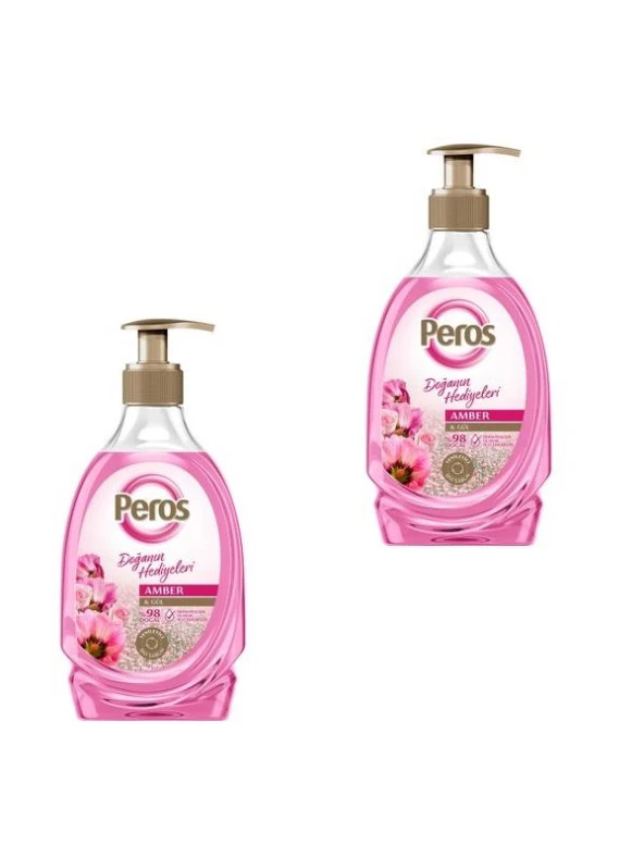 PEROS SIVI SABUN AMBER&ROSE 400 GR 2Lİ ürün görseli 1