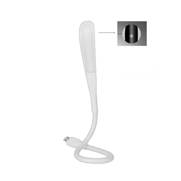 Usb Bağlantılı Dokunmatikli Led Kitap Okuma Masa Lambası Beyaz ürün görseli 1