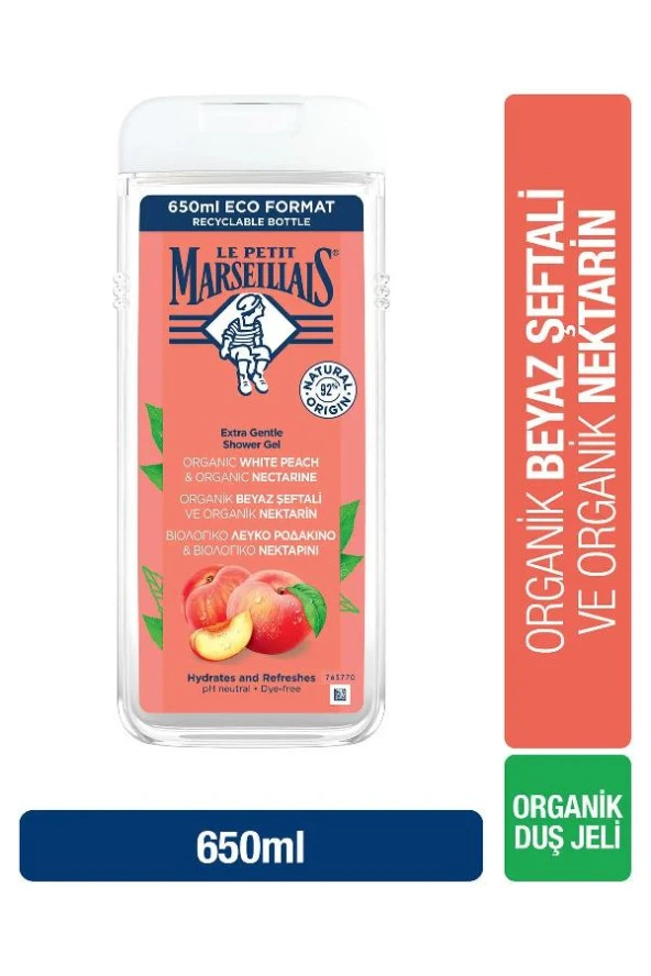 Le Petit Marseillais Beyaz Şeftali Ve Nektarin Duş Jeli 650 ml ürün görseli 1