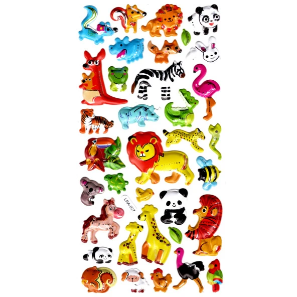 Sticker Kabartmalı Stiker Defter, Planlayıcı Etiket (limlra-027) - 17X9 cm - Orman Hayvanları ürün görseli 1