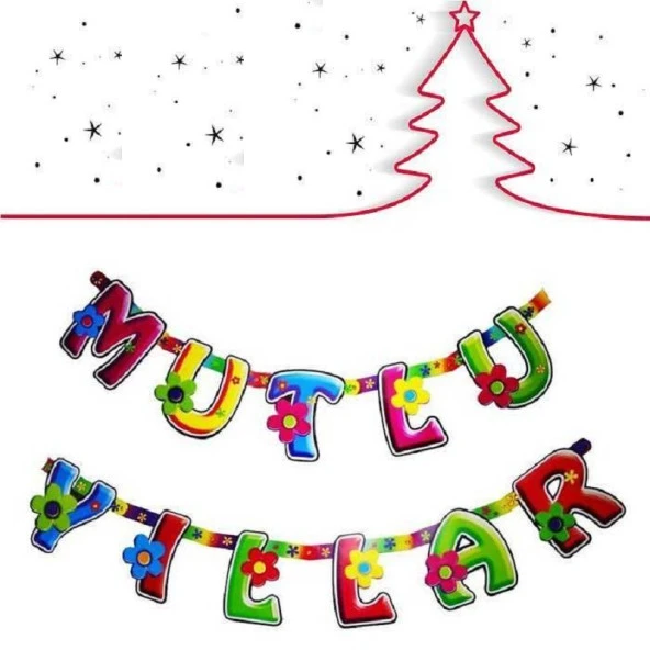YILBAŞI SÜSLERİ MUTLU YILLAR YAZISI VİTRİN DEKOR SÜSLERİ NOEL SÜSLERİ CAM SÜSLERİ ürün görseli 1