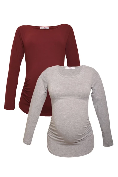 LuvmaBelly MYRA2303_2304 Hamile tshirt seti ürün görseli 1