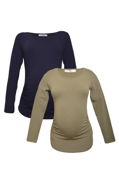 LuvmaBelly MYRA2302_2307 Hamile tshirt seti ürün görseli 1