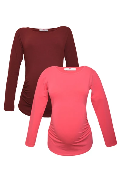 LuvmaBelly MYRA2303_2305 Hamile tshirt seti ürün görseli 1