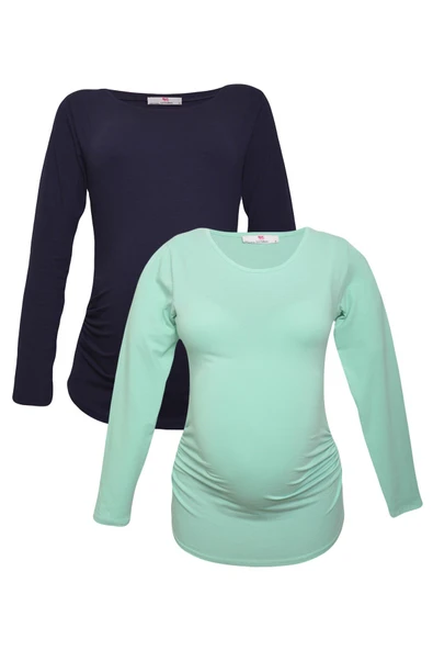LuvmaBelly MYRA2302_2306 Hamile tshirt seti ürün görseli 1