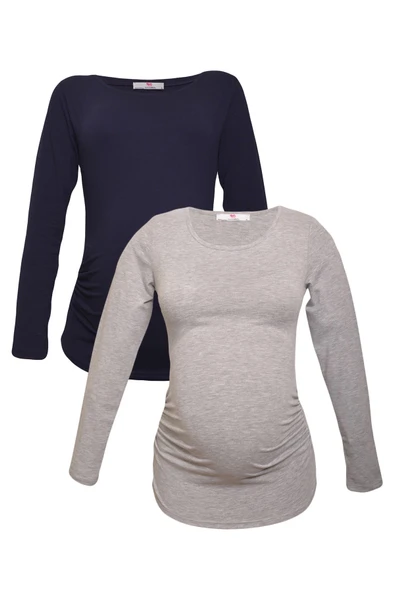 LuvmaBelly MYRA2302_2304 Hamile tshirt seti ürün görseli 1