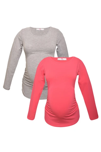 LuvmaBelly MYRA2304_2305 Hamile tshirt seti ürün görseli 1