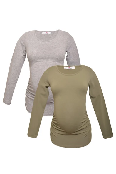 LuvmaBelly MYRA2304_2307 Hamile tshirt seti ürün görseli 1