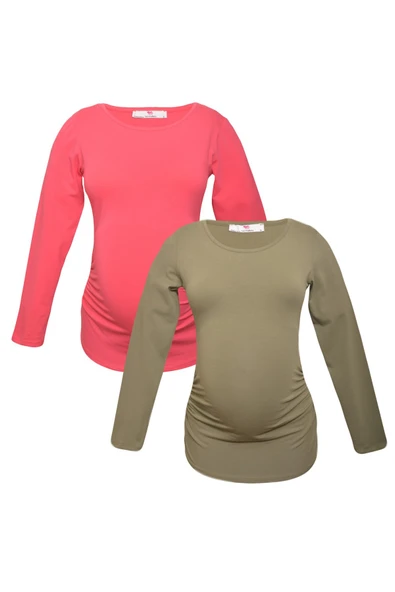 LuvmaBelly MYRA2305_2307 Hamile tshirt seti ürün görseli 1