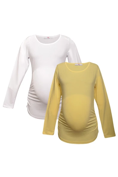 LuvmaBelly MYRA2309_2308 Hamile tshirt seti ürün görseli 1