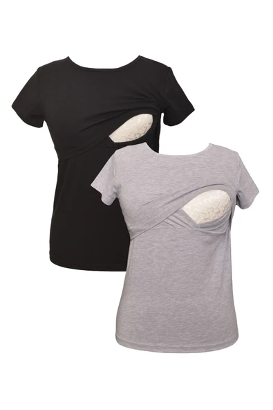 LuvmaBelly MYRA2501_2503 Emzirme tshirt seti ürün görseli 1
