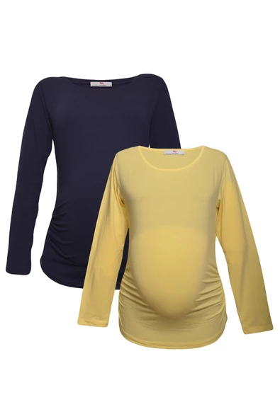 LuvmaBelly MYRA2309_2302 Hamile tshirt seti ürün görseli 1
