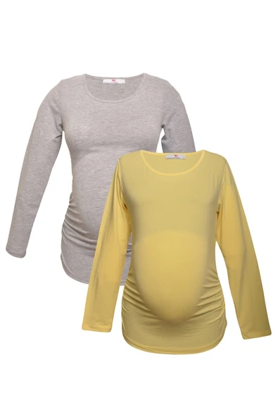 LuvmaBelly MYRA2309_2304 Hamile tshirt seti ürün görseli 1