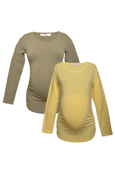 LuvmaBelly MYRA2309_2307 Hamile tshirt seti ürün görseli 1