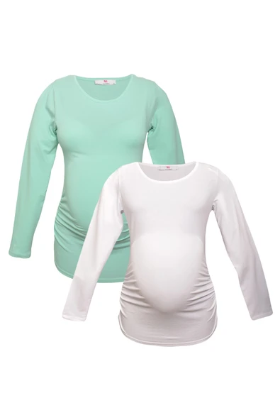 LuvmaBelly MYRA2306_2308 Hamile tshirt seti ürün görseli 1