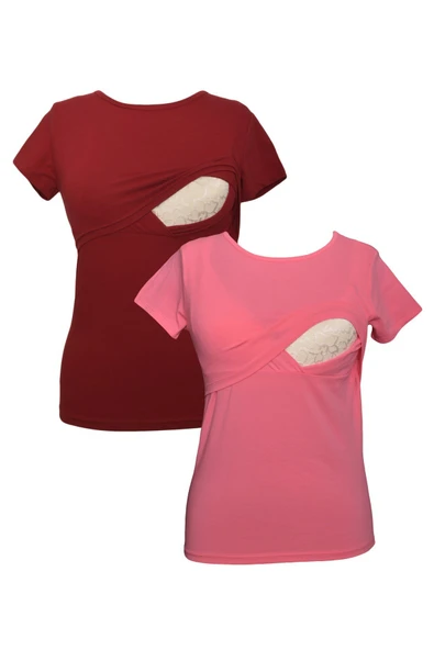 LuvmaBelly MYRA2502_2506 Emzirme tshirt seti ürün görseli 1
