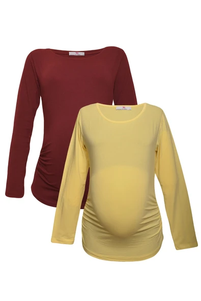 LuvmaBelly MYRA2309_2303 Hamile tshirt seti ürün görseli 1