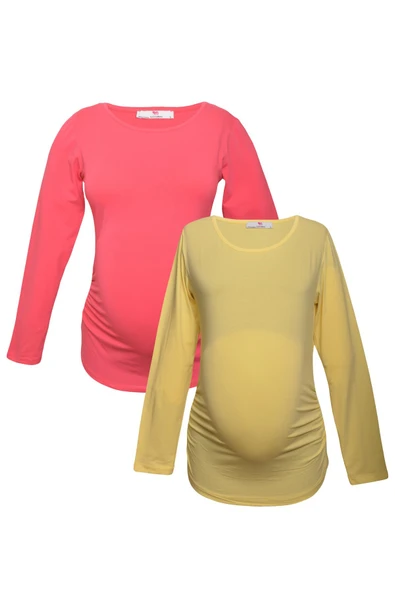LuvmaBelly MYRA2309_2305 Hamile tshirt seti ürün görseli 1