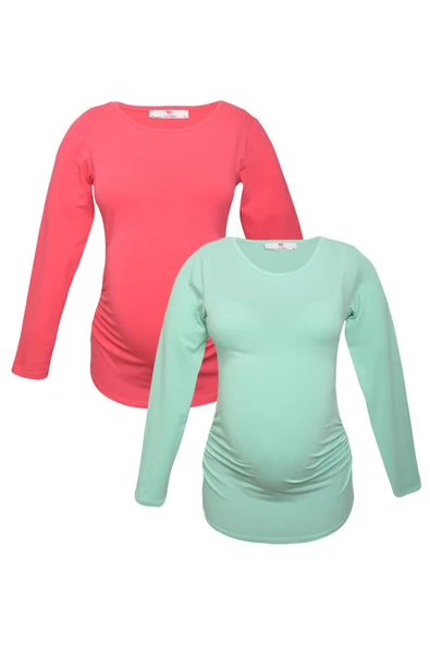 LuvmaBelly MYRA2305_2306 Hamile tshirt seti ürün görseli 1