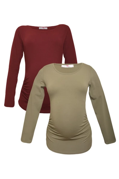LuvmaBelly MYRA2303_2307 Hamile tshirt seti ürün görseli 1