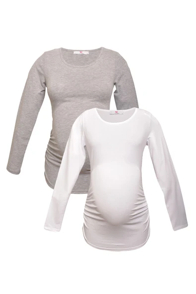 LuvmaBelly MYRA2304_2308 Hamile tshirt seti ürün görseli 1