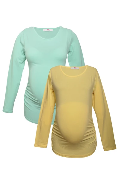 LuvmaBelly MYRA2309_2306 Hamile tshirt seti ürün görseli 1