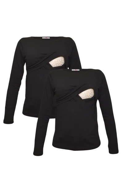 LuvmaBelly MYRA2701_2701 Emzirme tshirt seti ürün görseli 1