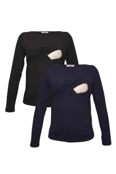 LuvmaBelly MYRA2701_2702 Emzirme tshirt seti ürün görseli 1
