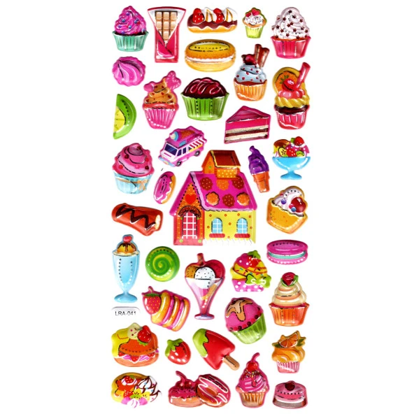 Sticker Kabartmalı Stiker Defter, Planlayıcı Etiket (limlra-041) - 17X9 cm - Şeker Pasta Cupcake ürün görseli 1