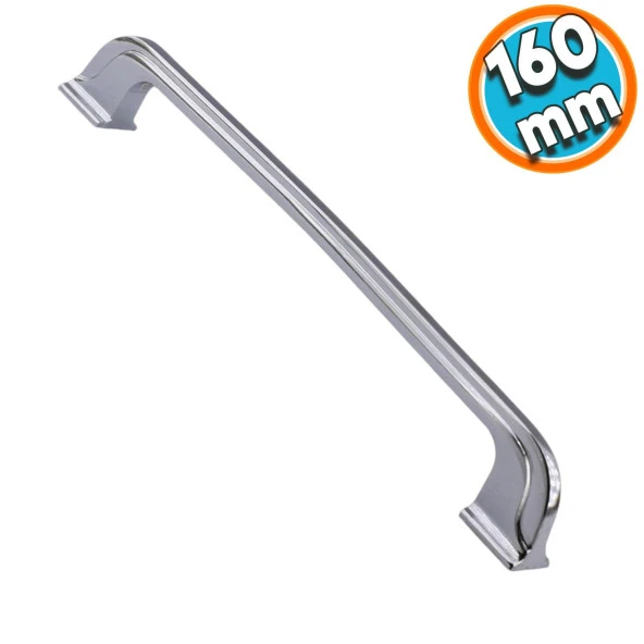 Mobilya Banyo Mutfak Dolabı Çekmece Dolap Kapak Kulpu Kulbu Metal Kulp Krom 160 mm ürün görseli 1