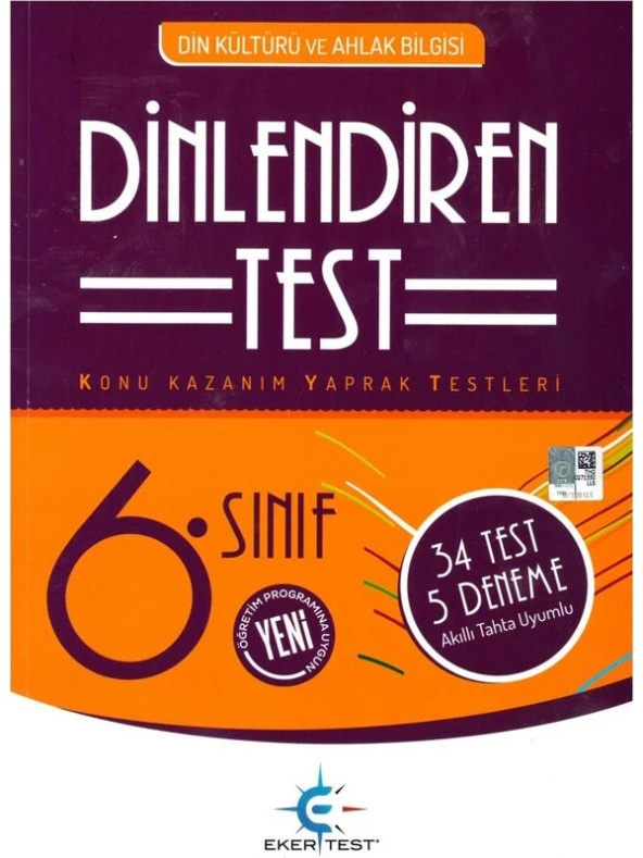 Eker Test 6. Sınıf Dinlendiren Test 2019 ürün görseli 1