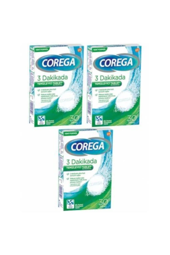 Corega Temizliyici 30 Tablet 3 Kutu ürün görseli 1