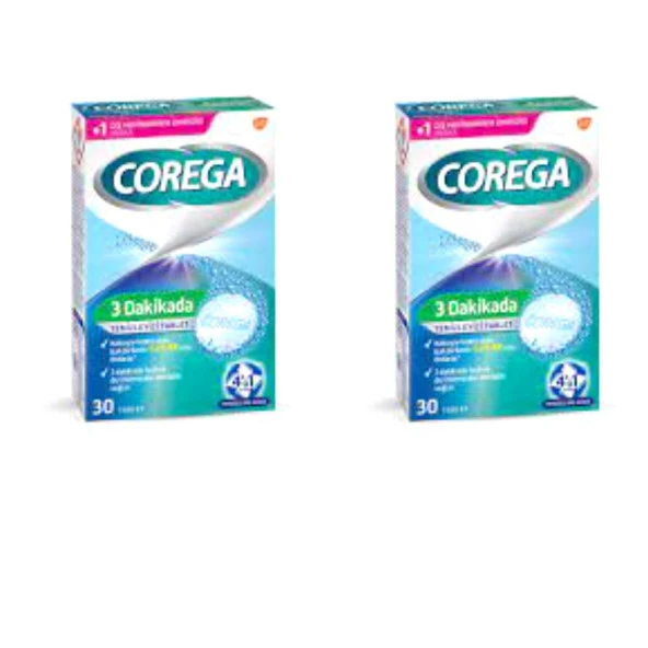 Corega Temizliyici 30 Tablet 2 Kutu ürün görseli 1