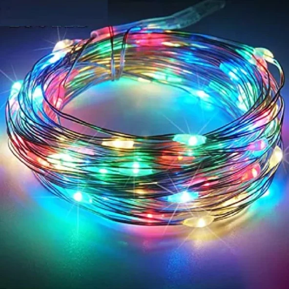RGB MİKRO PERİ LEDLİ PİLLİ RENKLİ LED IŞIK RENKLİ PİLLİ IŞIK 5 METRE RENKLİ PİLLİ IŞIK RENKLİ YILBAŞI AĞACI IŞIĞI RENKLİ NOEL AĞACI IŞIĞI ürün görseli 1