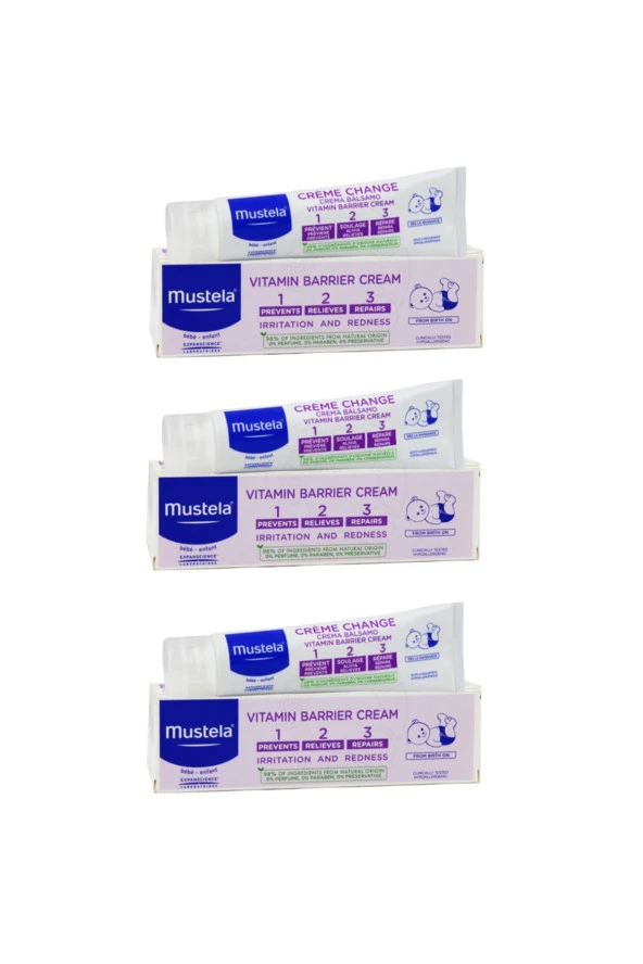 Mustela Vitamin Barrier 1.2.3 Pişik Kremi 50 ml 3 Kutu ürün görseli 1