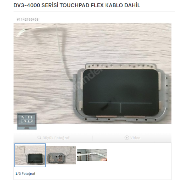 HP DV3-4000 SERİSİ TOUCHPAD FLEX KABLO DAHİL ürün görseli 1