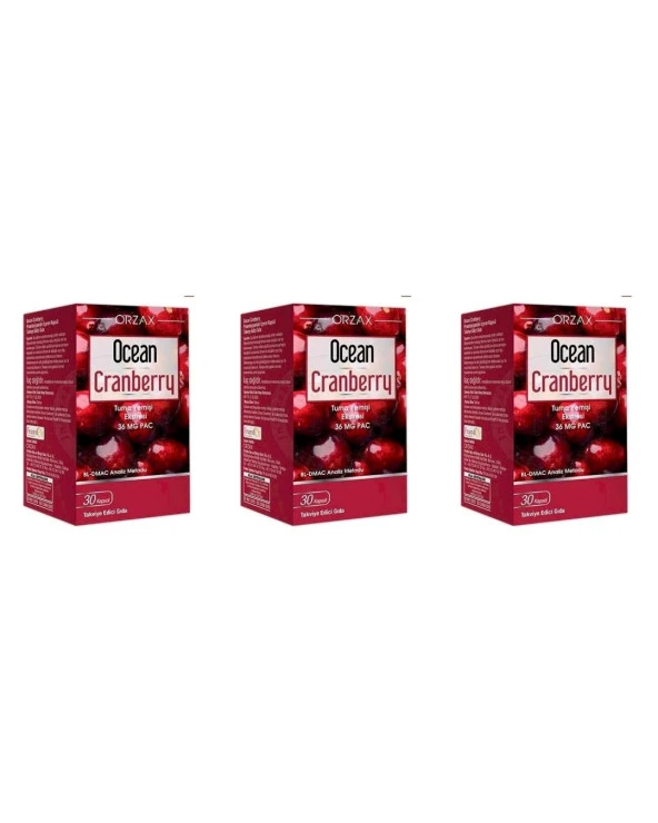Ocean Cranberry Turna Yemişi Ekstresi 36 mg Pac 30 Kapsül 3 Kutu ürün görseli 1
